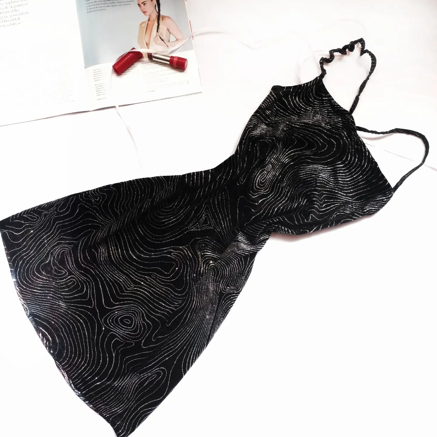 پیراهن مخمل کوتاه