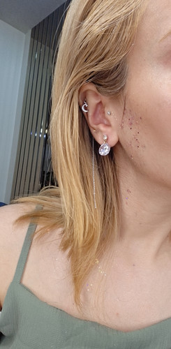 گوشواره شیک ظریف الماس ابکاری طلا