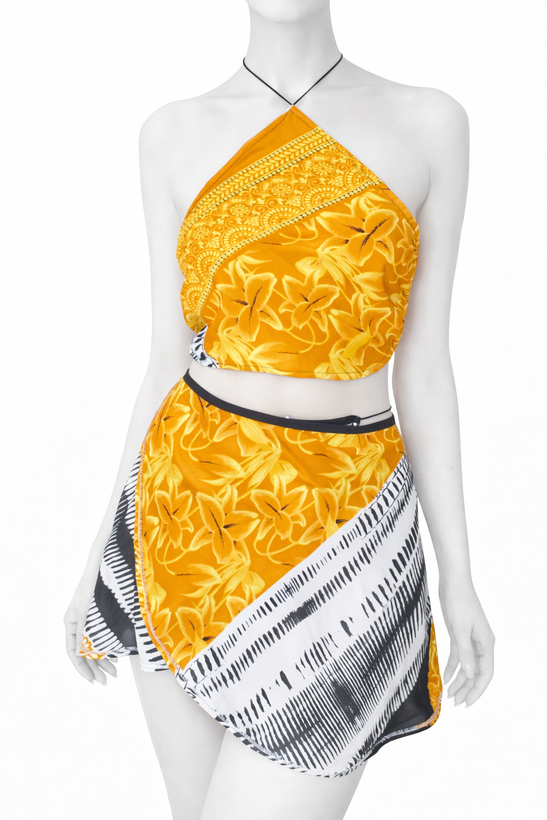 دامن حریر کوتاه زنانه مدل بالهبه با طراحی آزاد و پارچه لطیف