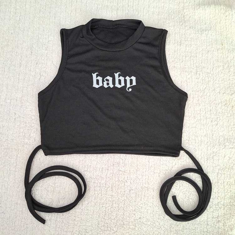 کراپ تاپ بندی مشکی