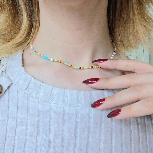 گردنبند مهره ای چوکر زنانه