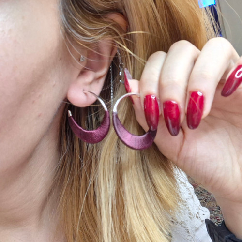 گوشواره حلقه ای شیک زنانه رنگ ثابت