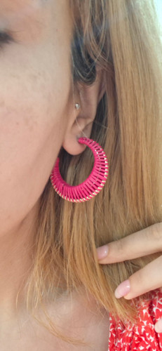 ارزانترین گوشواره زنانه صورتی ناز