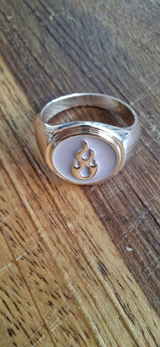 انگشتر طرح شعله نقره ای رنگ ثابت ضدحساسیت