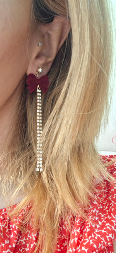 گوشواره آویز پاپیون