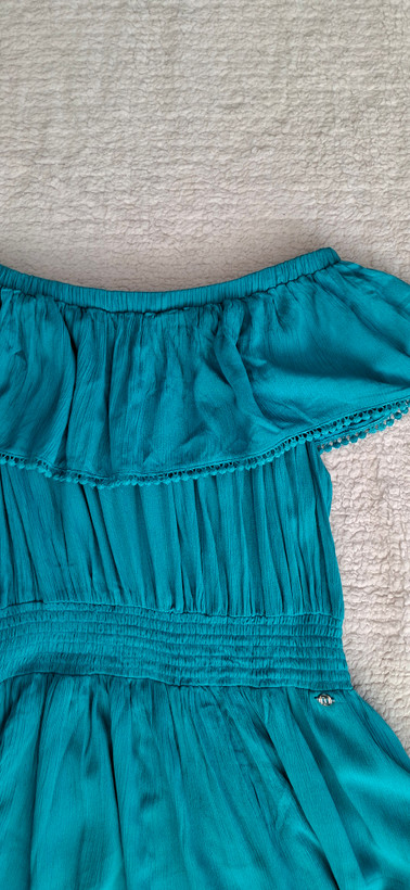 پیراهن ساحلی نخی فری سایز زیبا و شیک